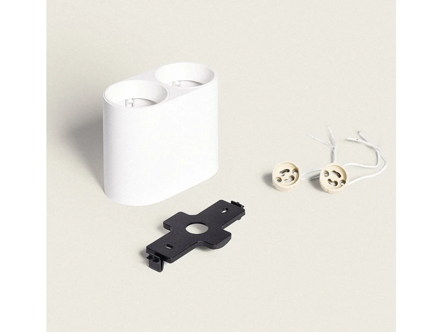 Aplique de Techo Circular Doble Traxim Blanco