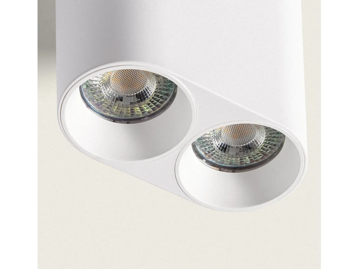Aplique de Techo Circular Doble Traxim Blanco