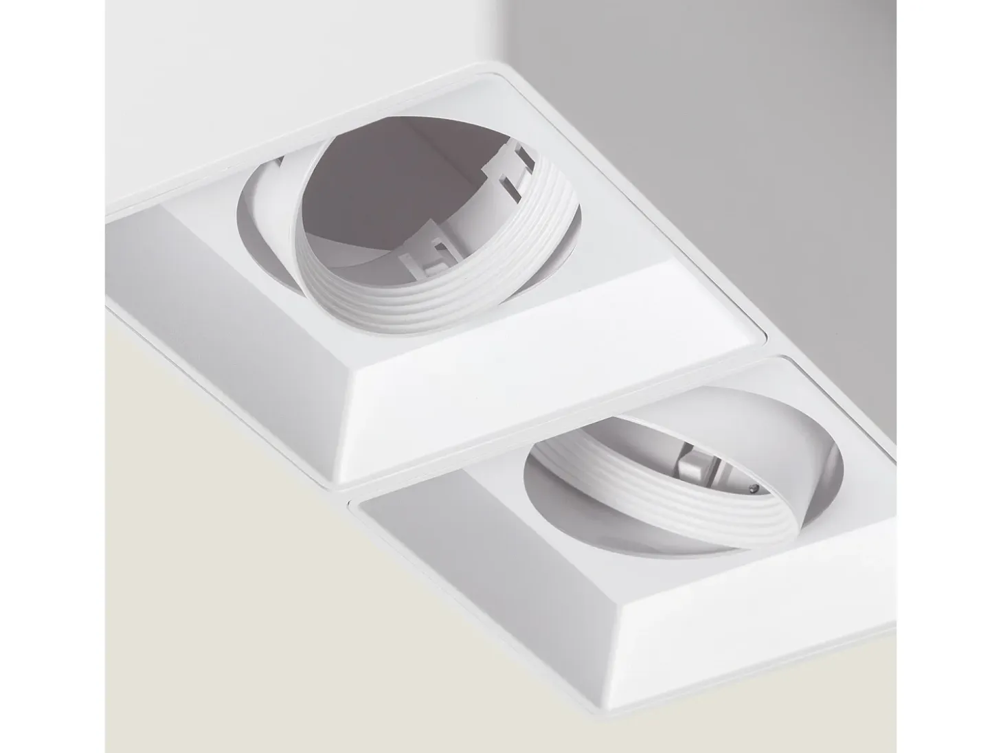 Aplique de Techo Cuadrado Doble Space Blanco