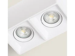 Aplique de Techo Cuadrado Doble Space Blanco