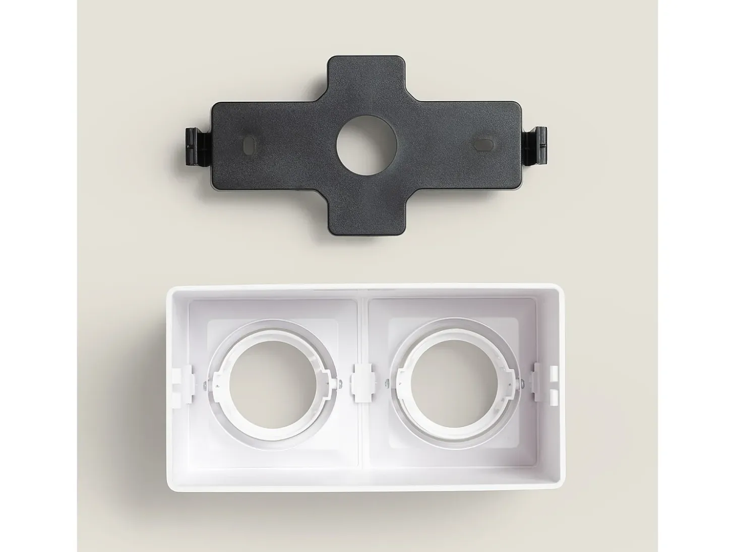 Aplique de Techo Cuadrado Doble Space Blanco