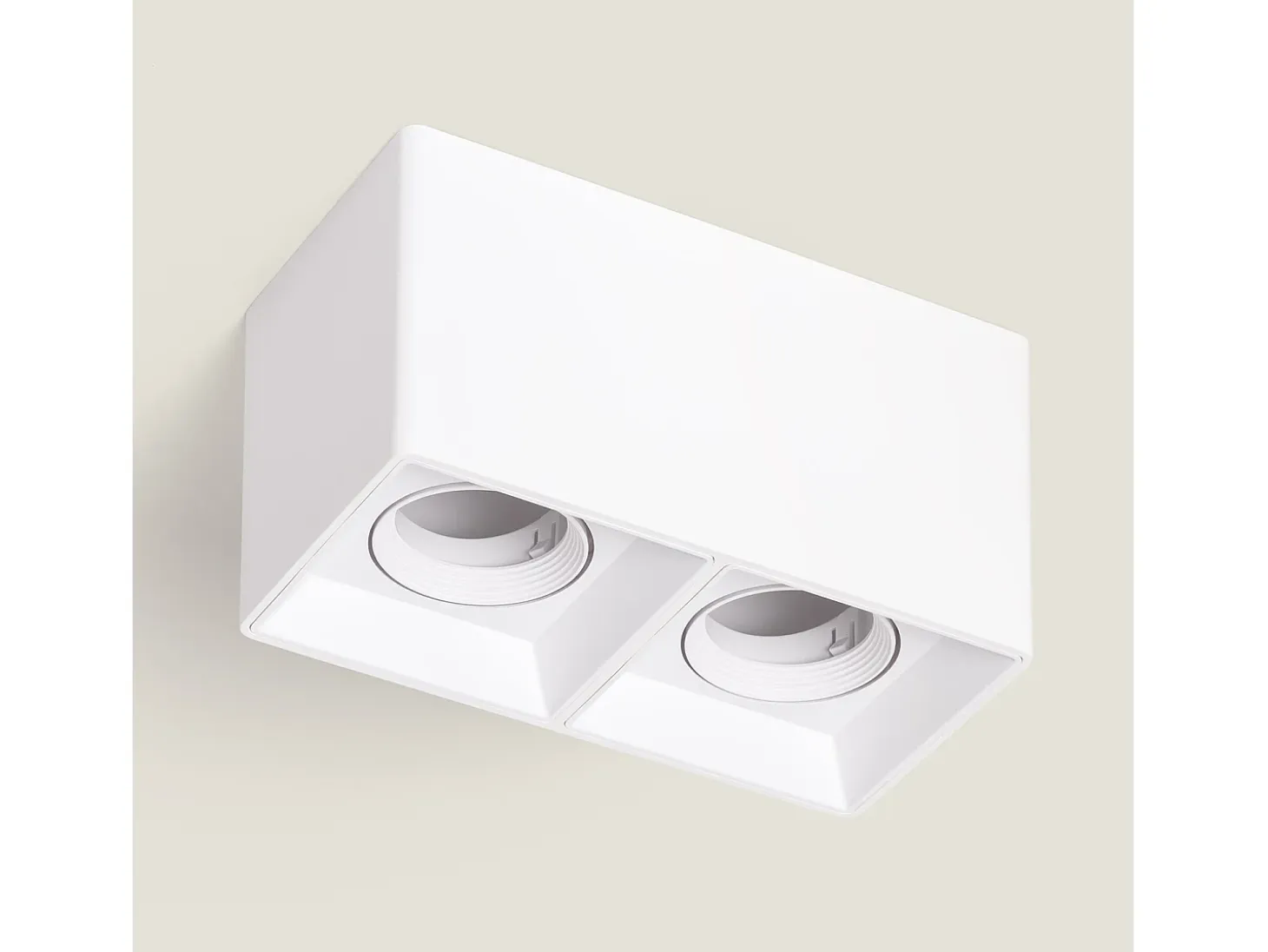 Aplique de Techo Cuadrado Doble Space Blanco