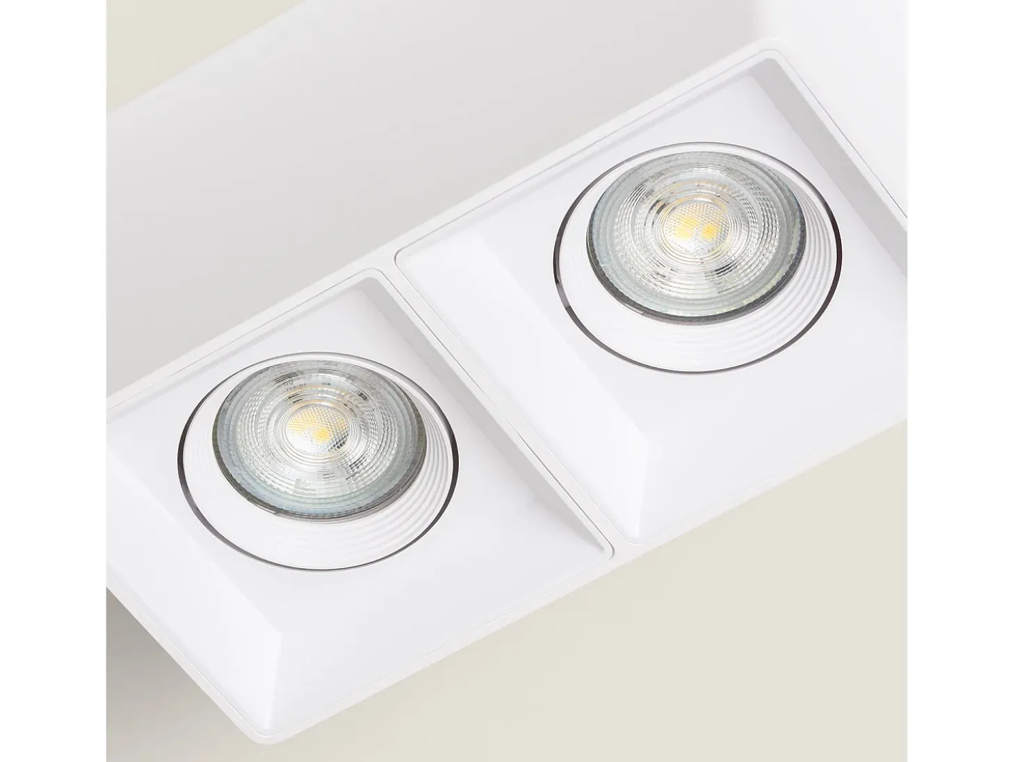 Aplique de Techo Cuadrado Doble Space Blanco