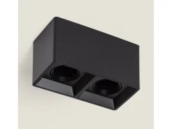 Aplique de Techo Cuadrado Doble Space Negro