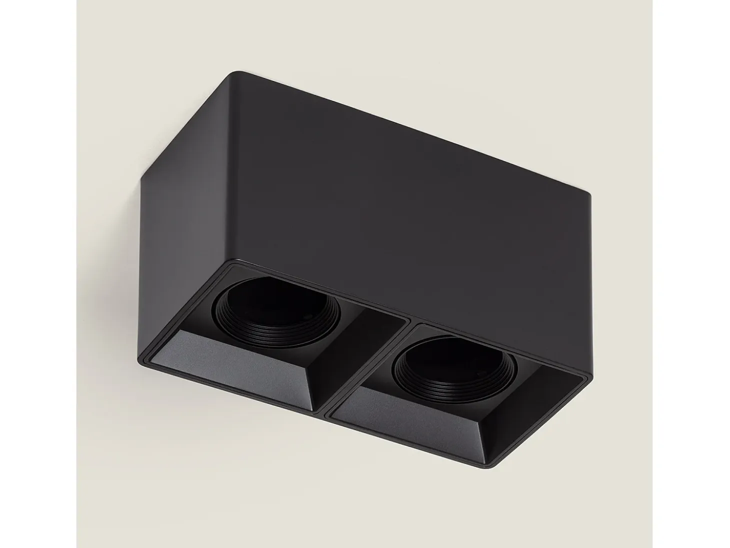 Aplique de Techo Cuadrado Doble Space Negro