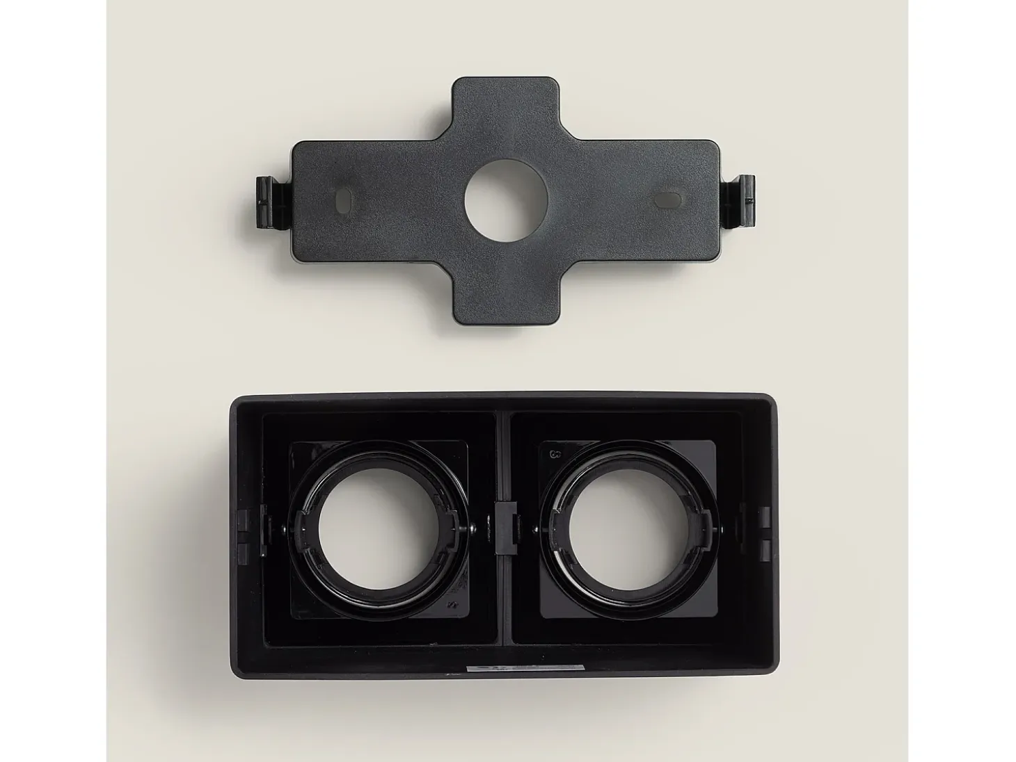 Aplique de Techo Cuadrado Doble Space Negro