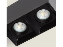Aplique de Techo Cuadrado Doble Space Negro