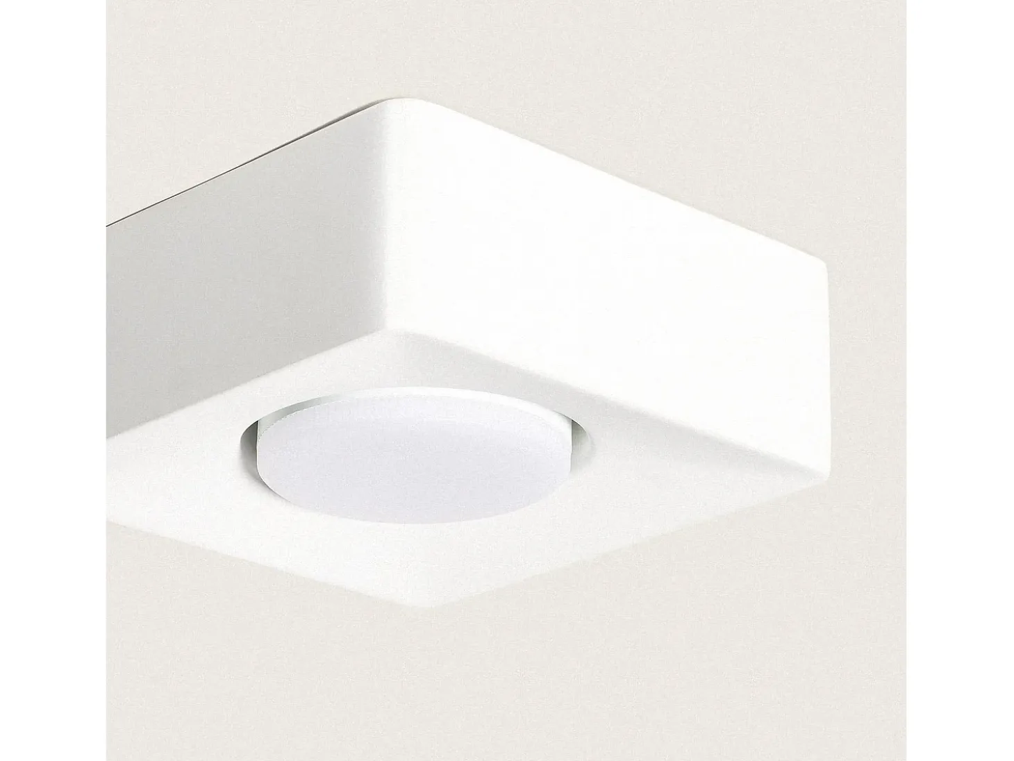 Aplique de Techo Yeso 1 Foco Quman Blanco