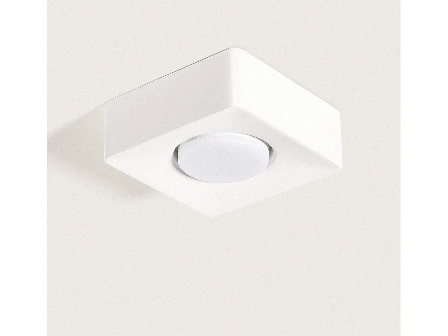 Aplique de Techo Yeso 1 Foco Quman Blanco