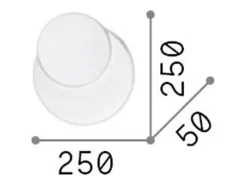 Sale Ideal Lux Aplique LED Decorativo Redondo Empotrado , 3000K Blanco
