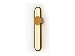 New NETTLIFE Aplique LED - 12 W - Lámpara de escalera de 60 cm - - Diseño moderno - Blanco cálido 3000 K - Iluminación de pared minimalista Dorado