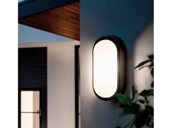 Aplique LED 25W Oval IP65 Black 4000K Blanco Neutro