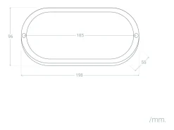 Aplique LED 25W Oval IP65 White 6500K Blanco Frío