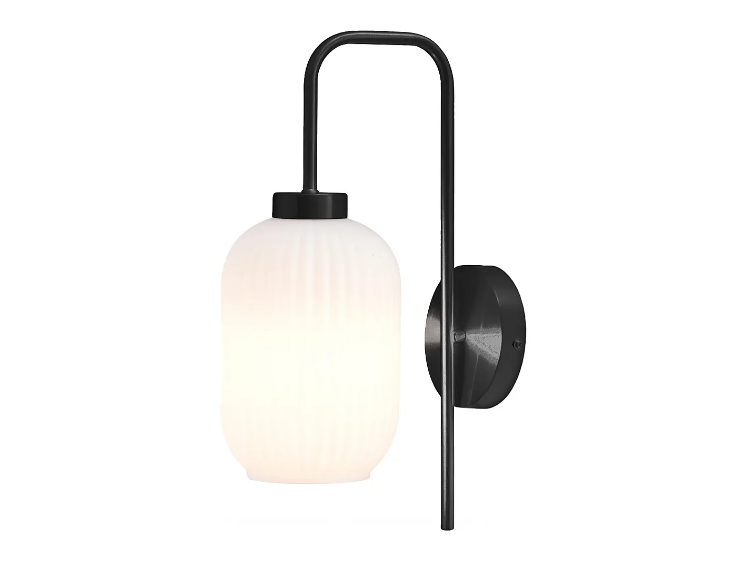 OZAIA Aplique Para Pared^Aplique negro y cristal blanco L.25 x Alt.41 cm - LOUXOR Negro / Blanco