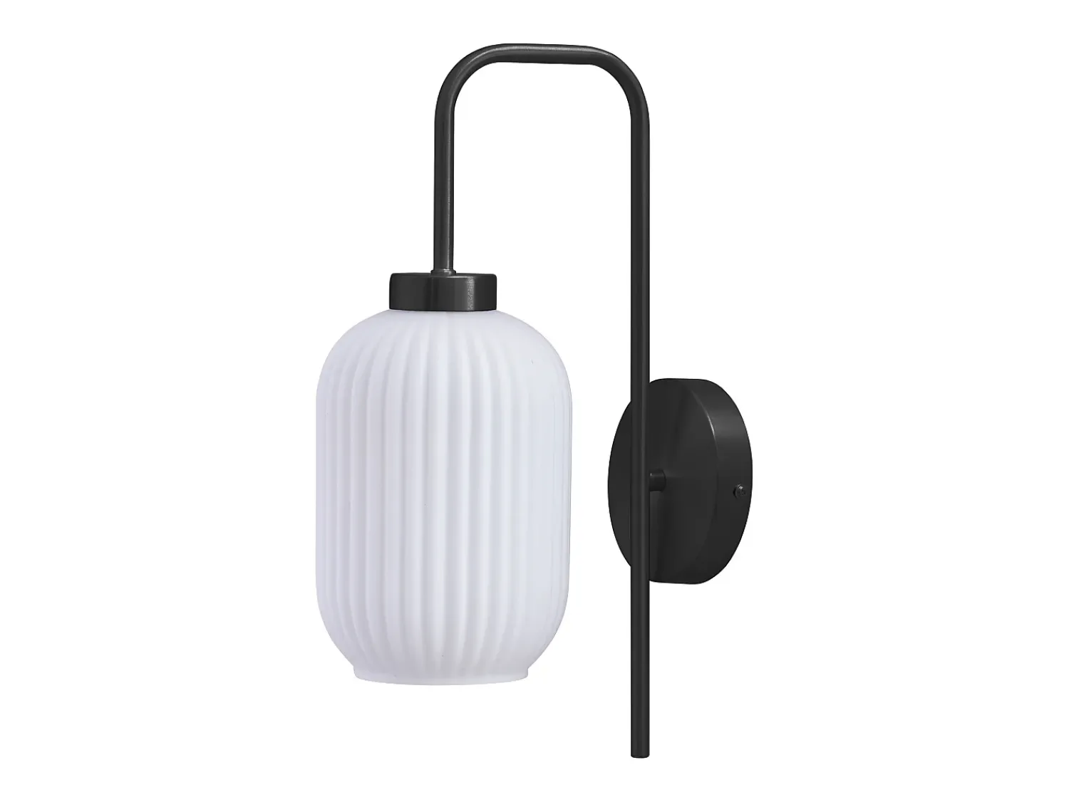 OZAIA Aplique Para Pared^Aplique negro y cristal blanco L.25 x Alt.41 cm - LOUXOR Negro / Blanco