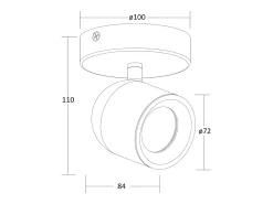 Aplique Orientable Aluminio 1 Foco Caleb Dorado