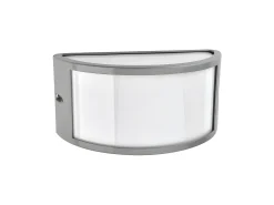 AKUNADECOR Iluminación Exterior^Aplique Ovalado Para Exterior Modelo Ara En Aluminio Gris