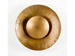 Hot Les Tendances Aplique redondo moderno de metal Dorado