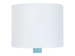 TOSEL Aplique ,madera,Blanco , A22xD21xP 14cm Azul celeste