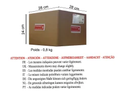Aplique TOSEL ,madera,natural,A 15x D17xP20 cm