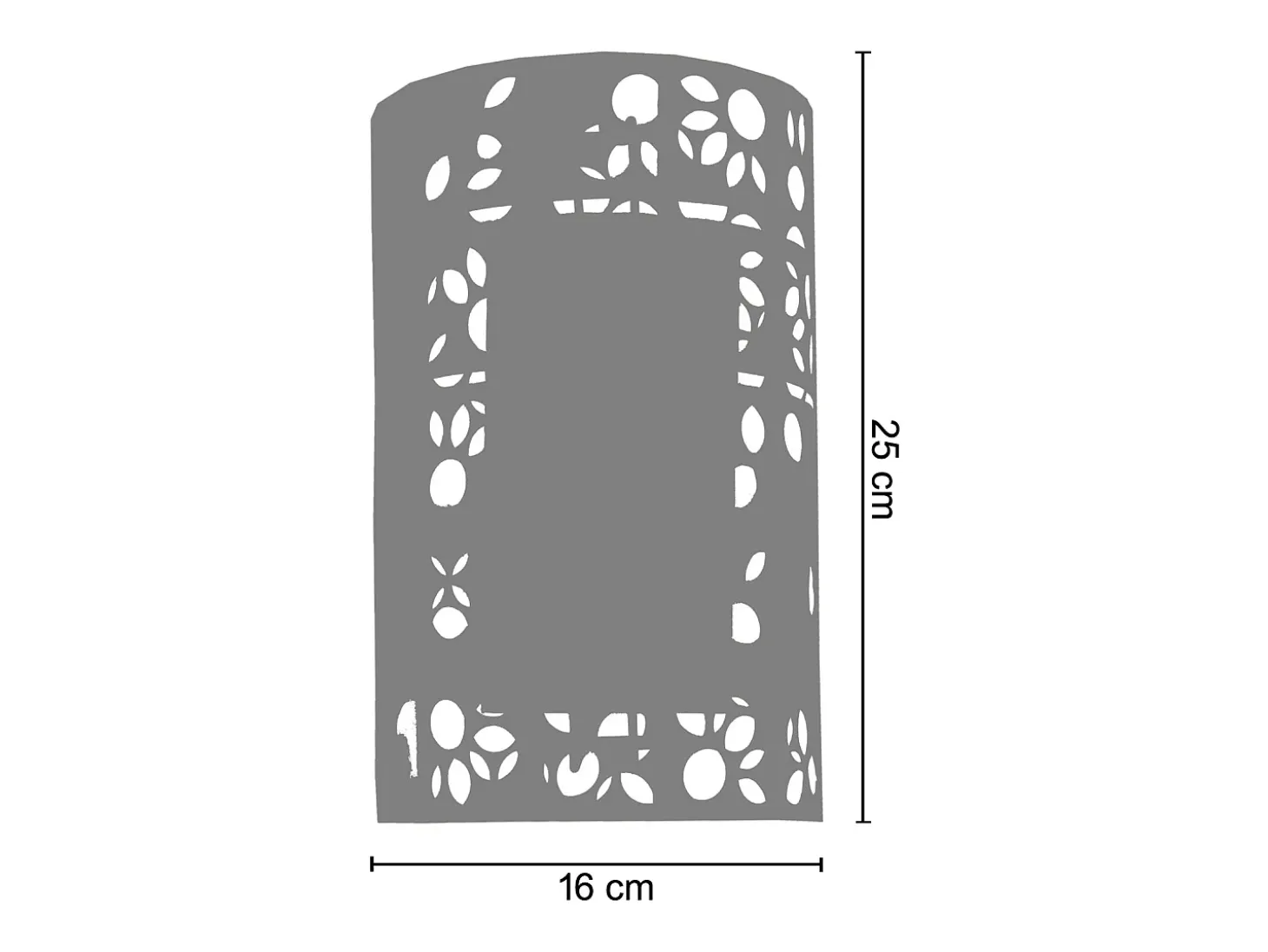 Aplique TOSEL ,metal,Dorado , P 10xD25xD 16cm