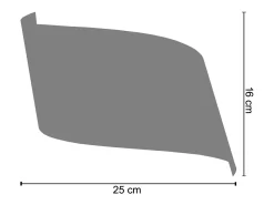 Aplique TOSEL ,metal,Gris , A10xD16xP 25cm