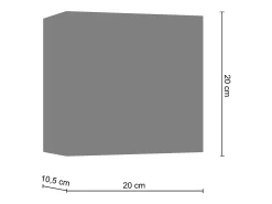 TOSEL Aplique Para Pared^Aplique ,metal,Gris ,A 10,5x D13xP22cm Naranja