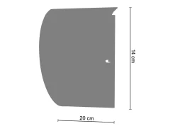TOSEL Aplique Para Pared^Aplique ,metal,Marrón,A10,5xD13xP25cm Marru00f3n