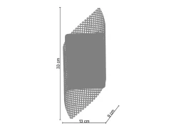 Aplique TOSEL ,metal,Marrón,P9xD13xD33cm