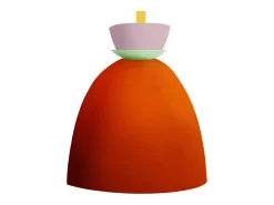 Aplique TOSEL ,metal,Naranja,A24xD14xP23,5cm