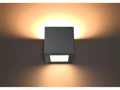 Sollux Lighting Aplique Para Pared^Applique Up & Down Grigio E27 Apliques Up & Down E27 Gris