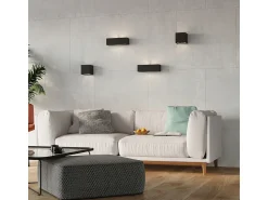 Outlet Sollux Lighting Applique Up & Down Nero E27 Apliques Up & Down E27 Negro