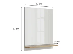 Armario con espejo para baño blanco/artesano 60x14x67 marelle