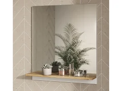 Armario con espejo para baño blanco/artesano 60x14x67 marelle