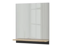 Outlet Vicco Armario con espejo para baño antracita/artisan 60x14x67 marelle Negro