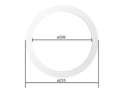Aro Supletorio Cubre Hueco para Downlight Ø206-255mm Blanco