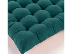 New Douceur d'intérieur Asiento acolchado en algodón y poliéster reciclado 38 x 38 cm Verde