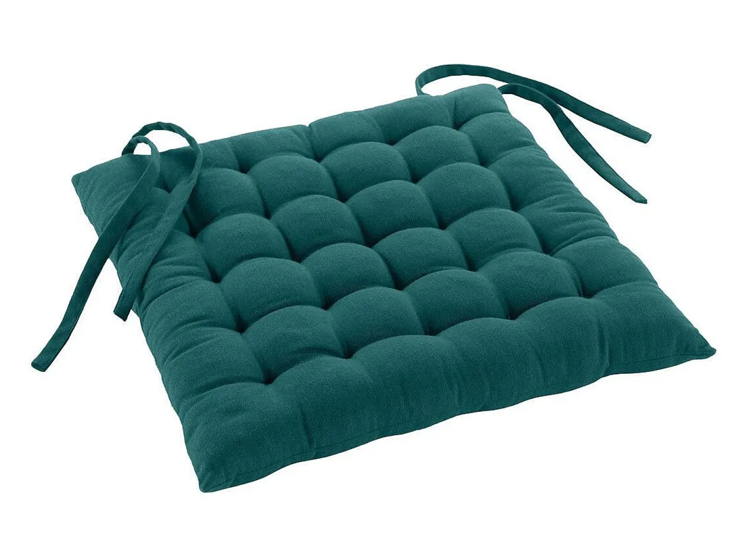 New Douceur d'intérieur Asiento acolchado en algodón y poliéster reciclado 38 x 38 cm Verde