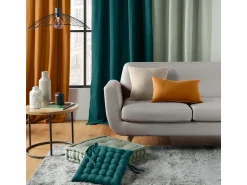 New Douceur d'intérieur Asiento acolchado en algodón y poliéster reciclado 38 x 38 cm Verde