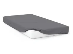 Bajera ajustable de algodón 57 hilos 90x190 cm LISO gris