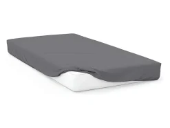 Bajera ajustable de algodón 57 hilos 90x200 cm LISO gris