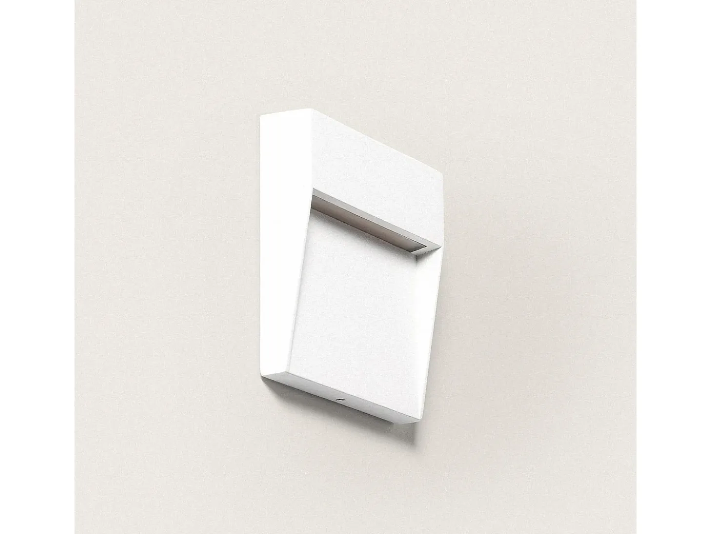 Baliza de Pared Exterior LED 3W CCT Seleccionable Superficie Cuadrado Jade Blanco
