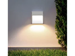 Baliza de Pared Exterior LED 3W CCT Seleccionable Superficie Cuadrado Jade Blanco