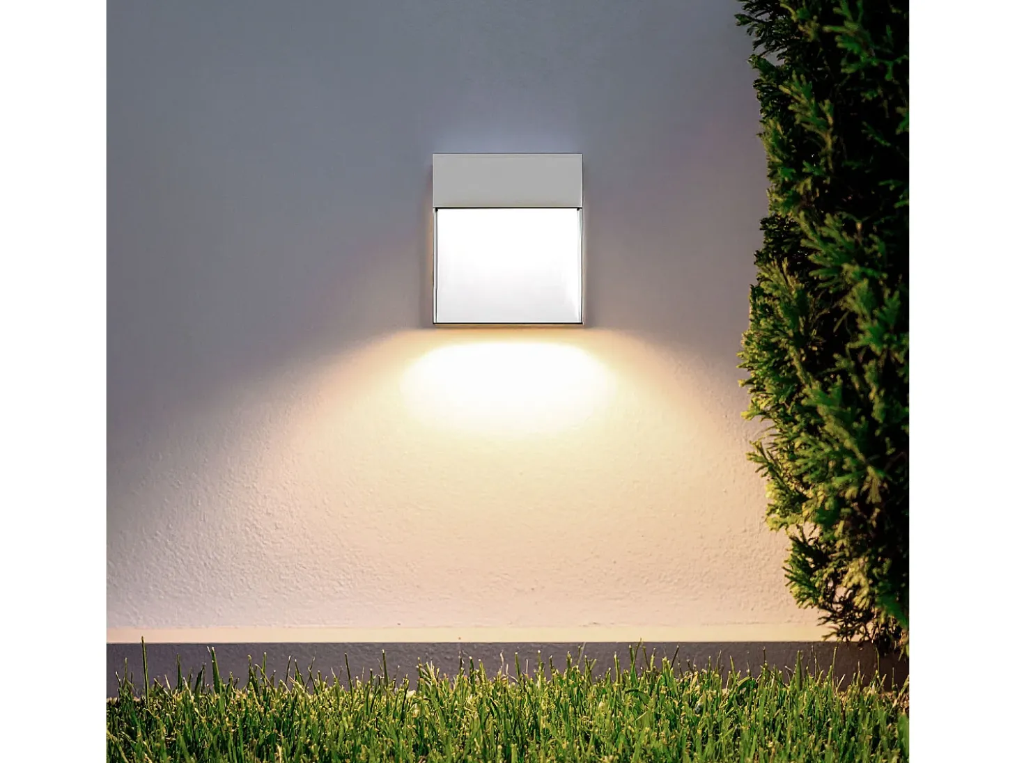 Baliza de Pared Exterior LED 3W CCT Seleccionable Superficie Cuadrado Jade Blanco