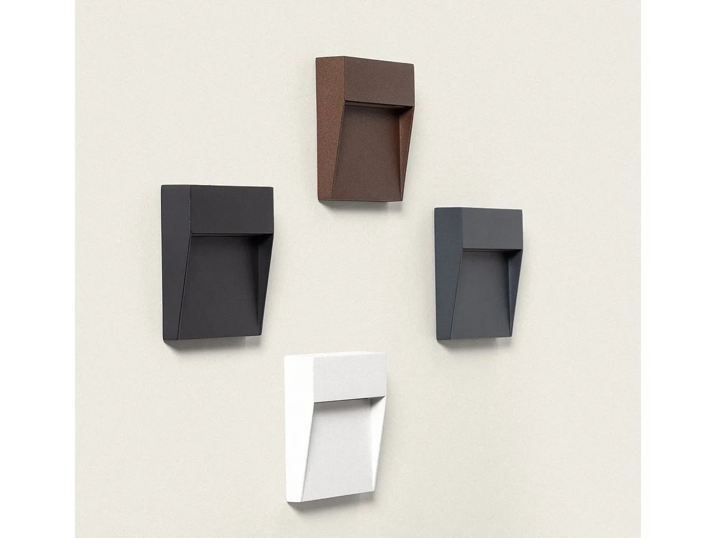 Baliza de Pared Exterior LED 3W CCT Seleccionable Superficie Cuadrado Jade Blanco