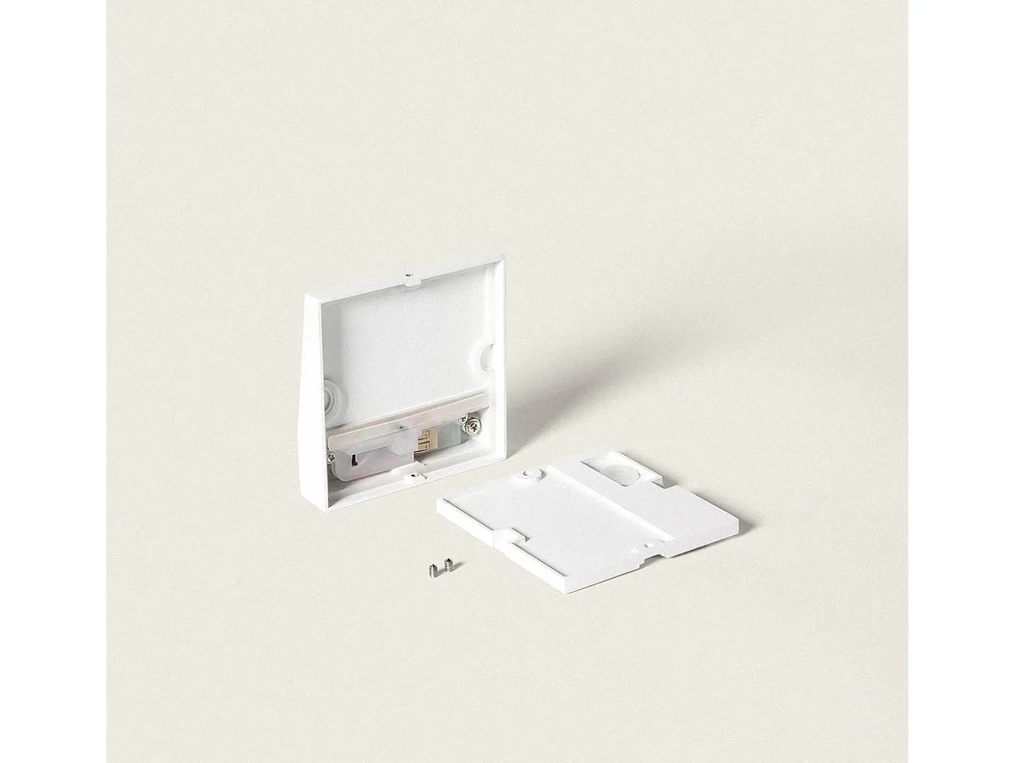 Baliza de Pared Exterior LED 3W CCT Seleccionable Superficie Cuadrado Jade Blanco