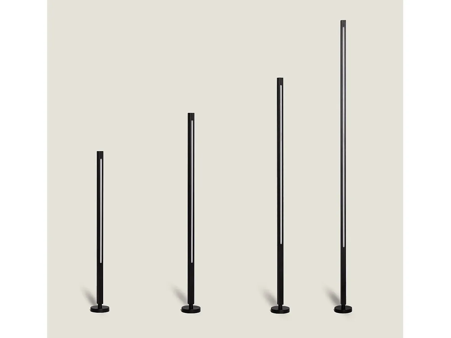 Baliza de Pie Exterior LED 12-24W 80-160 cm Superficie Calax 800 mm