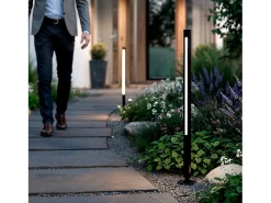 Baliza de Pie Exterior LED 12-24W 80-160 cm Superficie Calax 800 mm