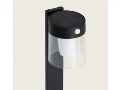 Baliza de Pie Exterior Solar LED 1,5W 46cm Aluminio con Sensor de Movimiento Efren Negro