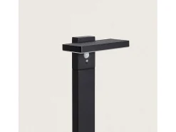 Baliza de Pie Exterior Solar LED 4W 50cm Aluminio con Sensor de Movimiento Bran Negro